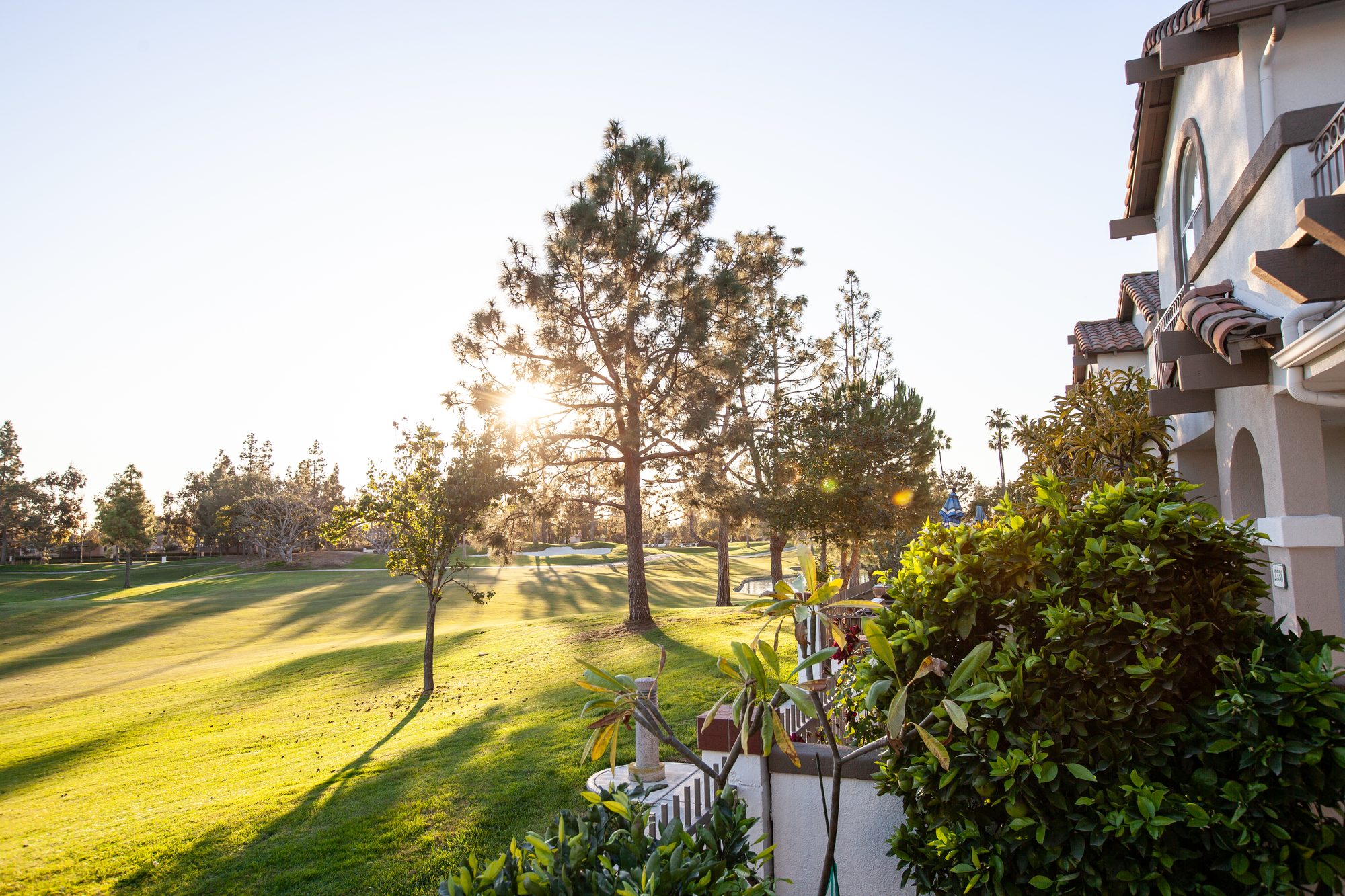 Tustin Ranch Golf Course at sunset