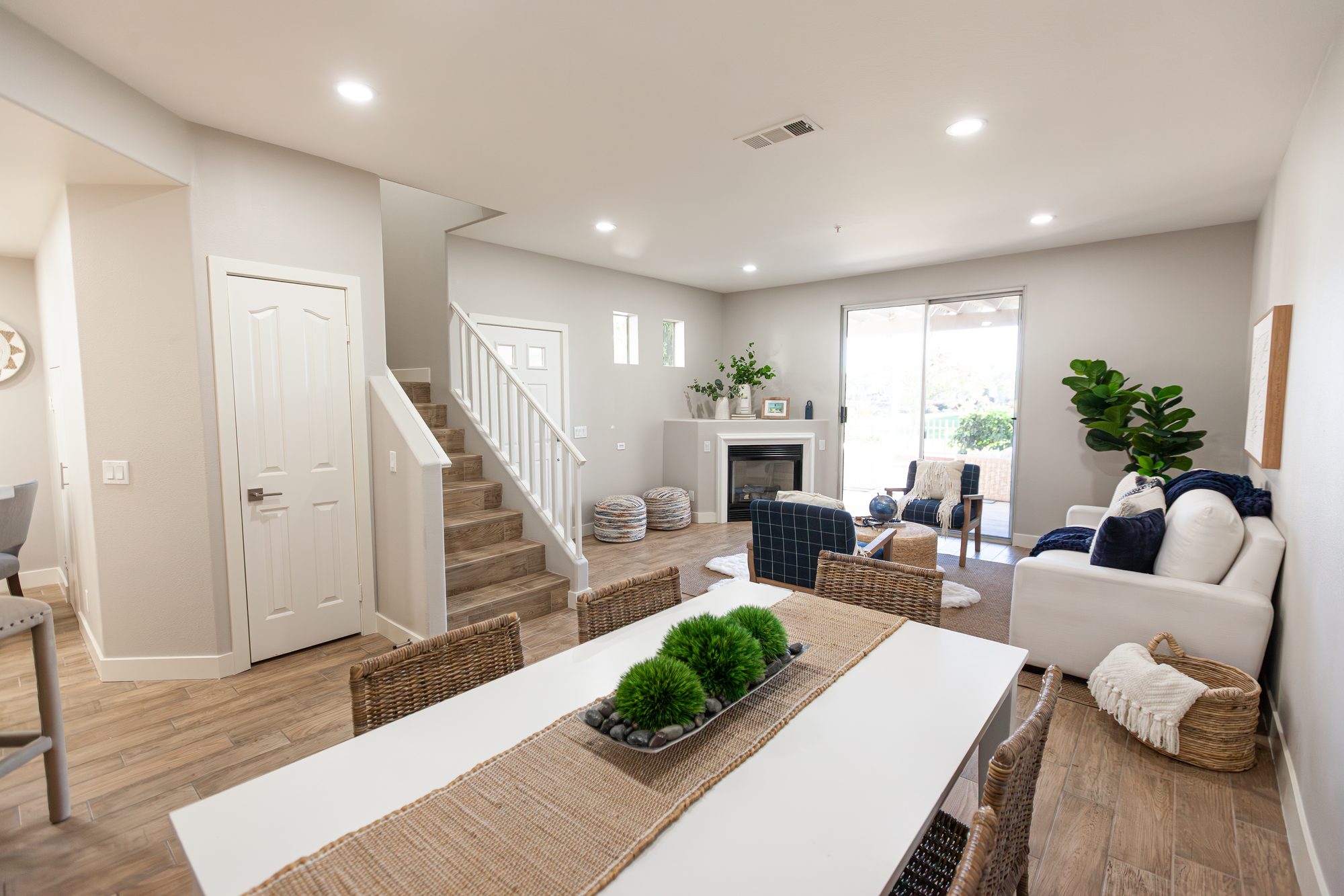 Living room and staircase